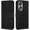 Bravoday Cover per Honor 70 / Honor 70, Flip Custodia in Pelle PU con Slot per Schede, Portafoglio Custodia per Honor 70 / Honor 70, Nero