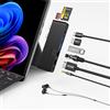 Arsandyn Pro 12 2025 Hub Docking Station, Pro 12 Adattatore con HDMI 4K, Thunderbolt 4 (video 8K+dati+100W PD), 2*USB 3.0, audio da 3,5 mm, 1 * Ethernet 100M, SD/TF
