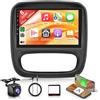 Rimoody 6G+128G 8 Core Autoradio per Renault Trafic Opel Vivaro B FIAT Talento Nissan NV300 9 Pollici Stereo Wireless Carplay Android Auto Mirror Link Bluetooth FM/RDS/DSP/SWC WiFi GPS Telecamera Posteriore