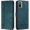 Bravoday Cover per Xiaomi Redmi Note 10 4G / Xiaomi Redmi Note 10S, Flip Custodia in Pelle PU Portafoglio Custodia per Xiaomi Redmi Note 10 4G / Xiaomi Redmi Note 10S, con Slot per Schede, Verde