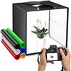 MINENICE Studio Fotografico Portatile 40x40cm, Custodia Portatile Pieghevole Luce Fotografica, Dotata di Panni Morbidi e Luminosi e di 6 Pannelli di Sfondo Colorati