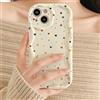 LIRASIRA Compatibile con Xiaomi 13 Lite, Custodia Morbida Silicone Motivo Pois, Cuori, Fiocco, Bordo Onde Cremoso Cover