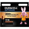 Duracell 8X Duracell AA Optimum (1 Blister Da 8 Batterie) 8 Pile (MX1500/STILO/MIGNON)
