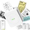 Nelko PM230 Bluetooth Mini Stampante Portatile, Stampante Etichette Adesive con 3 Rotoli di Carta, Stampante Fotografica Compatibile con iOS e Android per Fotografica Note Elenco Memo, Bianco