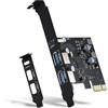 YEELIYA Scheda di espansione PCIe USB 3.0 Power Delivery, PCI Express x 1 to 3 Porte(Type-C, 2x Type-A), Scheda PCIe Controller Card con Ricarica Rapida per PC Desktop Windows XP/7/8/10 Mac OS 10.8.2