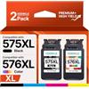 KEENKLE PG-575XL CL-576XL Cartucce d'inchiostro per Canon 575 576 XL per Pixma TS3550i TR4755i TS3750i TR4756i TS3551i TS3751i TS3752i TR4750i TR4751i (1 Nero, 1 Tri-Colore)