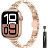 WoPail Cinturino per Apple Watch Series 12,11,41mm 42mm 40mm 38mm, Donna | per iWatch Series 12/11/10 42mm/9/8/7/6/5/4/3/2/1/SE 3/2/1 , Cinturino di Ricambio Metallo Acciaio Inossidabile
