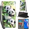 PHINIENLAND Cover per Huawei P Smart Z / Y9 Prime 2019 Case PU Pelle Custodia [Kickstand] [Chiusura magnetica] [Slot per Schede], Portafoglio Flip Custodia per Honor 9X / 9X pro,Panda