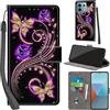 PHINIENLAND Cover per Xiaomi Redmi Note 13 Pro 5G Case PU Pelle Custodia [Kickstand] [Chiusura magnetica] [Slot per Schede], Portafoglio Flip Custodia per Redmi Note 13 Pro 5G,Farfalla dorata