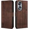 Bravoday Cover per Honor 70 / Honor 70, Flip Custodia in Pelle PU con Slot per Schede, Portafoglio Custodia per Honor 70 / Honor 70, Marrone