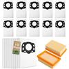 Ruucy 10 Sacchetti con 2 Filtro per Karcher WD4 WD5 WD6 MV4 MV5 MV6, Sacchetto e Filtri Compatibile con Karcher, Accessorio Sacchi Filtro per 2.863 - 006.0 KFI 487