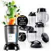 GOURMETmaxx Mr. Magic Power Pro Mixer 400 watt | Frullatore per smoothie con coperchio da asporto | Frullatore da tavolo con caraffa e coperchio | Con kit accessori XL per frappè, smoothie, ecc.