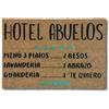 KOKO DOORMATS Zerbino Ingresso casa - Tappeto divertenti in fibra di cocco e base antiscivolo da PVC, da esterno e interno con misure 40x60cm (Hotel Abuelos)