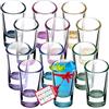 KADAX Bicchierini da Liquore in Vetro Trasparente da 28 ml, Bicchieri Piccoli da Shot, Ideali per Amaro, Limoncello e Grappa (Set di 12, Colorati)