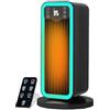 Joytential Stufetta Elettrica Basso Consumo, Termoventilatore, Riscaldatore Elettrico Ceramica PTC 1500W con Termostato, Telecomando, Oscillante 70°, Timer 12H, Riscaldamento per Camera da Letto