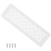 PATIKIL 10 X 3 Inch Copertura Per Presa D'Aria Porta, Griglia Di Ventilazione In Alluminio Robustissima Con Viti Di Montaggio Per Armadio Porta Guardaroba, Bianco