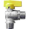 Idroblok 06069201 Rubinetto per Gas, Squadra, Sfera, 1/2 m, Cromato