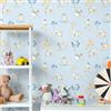 VaryFloral Carta da Parati Adesiva Blu Pellicola Adesiva per Mobili 30.5cmx300cm Carta da Parati Elefante Infantile Carino Decorazioni Parete Impermeabile Rimovibile Rivestimento Parete Armadio Cucina