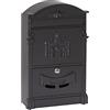 ARREGUI Residencia D-2151/N Cassetta Postale Individuale di Stile Classico in Alluminio, Dimensione M (DIN A4 e Riviste), Nero
