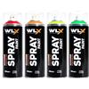 WLX Set 4 Colori Spray Neon 400 ml - Vernice Fluorescente ad Alta Visibilità, Asciugatura Rapida per Legno, Metallo, Pietra e Vetro