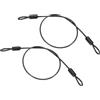 PATIKIL Filo Acciaio Inossidabile Rivestito Vinile 1/8 Dia Anelli, 2Pz 1.6ft (20) Cavo Flessibile Catena Sicurezza Lanyard per Illuminazione Palco Esterna Lucchetti Bagagli, Nero