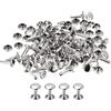 QUARKZMAN 100 Set di Rivetti in Pelle, Rivetti a Vite per Cuoio Chicago 7x10mm in Metallo per Riparazione Fai da Te di Artigianato Pelle Borse Cinture Scarpe, Tono Argento