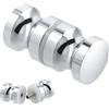 Dokeno 1 Pezzi Maniglia di Porta della Doccia, Maniglie per Porte Maniglia Per Porta Rotonda Pomolo per Porte Vetro in Lega di Alluminio Pomolo Per Porte Vetro per Cucina Bagno Casa Hotel (30mm)