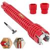miaomiao Multifunctional Tap Spanner Basin Wrench, 8 in 1 chiave per rubinetto, Sink Faucet Installer per lavabo, utensili per installatore, chiave per lavello, colore rosso