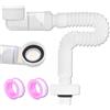Snyvpra Sifone da 1/4, regolabile a 360°, flessibile, allungabile fino a 380 - 930 mm, sifone per lavabo, sifone per lavabo, lavabo, lavabo, sifone per lavabo, lavabo, lavabo, lavabo, lavabo, lavabo, lavabo