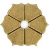 Tiazza 10 rondelle in ottone a forma di petalo per decorazione di mobili classici, accessori hardware in ottone (bronzo, 4,5 cm)