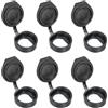 PATIKIL 19mm Porta Serratura Antipolvere Coperchio, 6pz Gomma Impermeabile Chiavi Pannello Cam Serratura Antipolvere Coperchio Cappucci per 19mm Cam Lucchetto, Nero