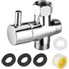 YiliYa Valvola per Doccia Deviatore 3 Vie G 1/2 in Ottone - Rubinetto di Commutazione per Bagno, WC, Cucina - Adattatore per Doccetta Fissa