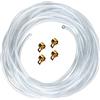 KINGOZOYI Gomma Trasparente 4mm x 6mm x 10m Tubo Silicone Flessibile in PVC Con 4 Fascette Stringitubo - Ideale per Acquario e Aria