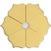 Tiazza 10 rondelle in ottone a forma di petalo per decorazione di mobili classici, accessori hardware in ottone (ottone, 4,5 cm)