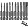 Befun Set di punte Torx da 50 mm di lunghezza, T10/T15/T20/T25/T30/T40 da 1/4, set di punte Torx lunghe, in acciaio S2, set di cacciaviti