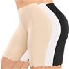 Tuopuda Pantaloncini Sottogonna Donna Boxer Leggings Corti Mutande Vita Alta Antisfregamento 3 Pezzi Shorts Vita Alta Culotte Slip sotto Vestiti Sportivi Estivi, Multicolore, M