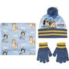 CERDÁ LIFE'S LITTLE MOMENTS Cerdá Bluey-Berretto da Donna, Guanti e Mutandine Cappello, Giallo e Blu, Taglia Unica Unisex-Bambini e Ragazzi