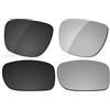 LenzReborn Sostituzione Lente Polarizzata Compatibile con Occhiali Da Sole Ray-Ban RB4165-54 Justin - Più opzioni, nero scuro + grigio argento, Taglia unica
