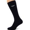 Emporio Armani Calze Lunghe Uomo Casual Cotone 3 Pack Blu, Taglia Unica, Blu/Blu/Blu, Taglia unica