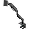 LC-POWER Braccio Monitor Scrivania Regolabile - Supporto TV da Tavolo per Monitor da 17 a 49 - Peso Massimo 20 kg - Inclinazione, Rotazione e Altezza Regolabili - Design Resistente e Versatile