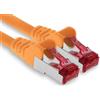 1aTTack.de - 1x cavo patch CAT6 da 20 m S/FTP schermatura PIMF CAT.6 cavo di rete RJ45 cavo Ethernet DSL router LAN switch modem pannello patch - arancione - 1 pezzo