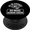 Programmer Tech Sarcasm Brain Intelligen AI in carica Nessun errore umano Detto divertente PopSockets PopGrip Adesivo
