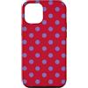 Preposh Custodia per iPhone 12/12 Pro Rosso e pervinca Big Polka Dot Boho Vintage Estetica