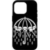 Urban Empyre Custodia per iPhone 16 Pro Ombrello Fulmine Pioggia Tempesta Blackwork Tattoo