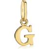NKlaus Ciondolo a catena lettera piccola G 333 oro giallo 8 carati 6x6mm alfabeto bambini 1321