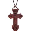 COTTVOTT Collana con ciondolo a forma di croce ortodossa, in legno, con crocifisso cristiano, preghiera, Gesù, per donne e uomini, 29mm*42mm, Legno