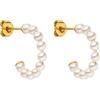 PURELEI® Pure Soul - Orecchini da donna, impermeabili, con perle in acciaio inox, idea regalo per donna