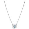 Swarovski Pendente Sunshine, azzurro, placcato rodio