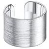 ChicSilver Anello Regolabile Donna Uomo in Argento Sterling S925 15mm Largo Grande, Superficie Filigrana Spazzalata, Gioiello Minimalista, Stile Hip Hop, Knuckle Rings - con Confezione