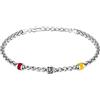 Clondo Bracciale Uomo Donna As Roma in Acciaio - Collezione Ufficiale Calcio - Accessorio Elegante e Sportivo con Logo - Idea Regalo per Tifosi - Vari Modelli Disponibili (Chain Logo Minimal Roma)